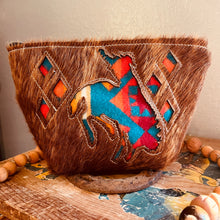 Load image into Gallery viewer, Hair-On-Hide & Pendleton Makeup Bags