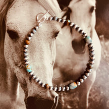 Load image into Gallery viewer, Nevada Fox Turquoise & Navajo Pearls Bracelet