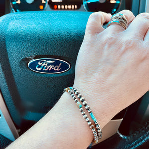 Nevada Fox Turquoise & Navajo Pearls Bracelet