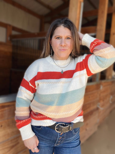 Colorblock Striped Sweater