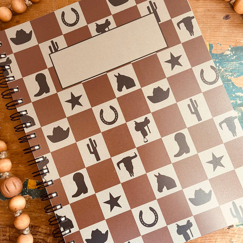 Noteworthy - Western Check Spiral Notebook