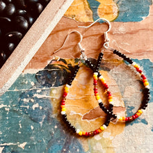 Load image into Gallery viewer, Serape Beaded Teardrop Earrings