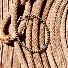 Load image into Gallery viewer, Just A Lil Bit Kingman &amp; Navajo Pearls Bracelet
