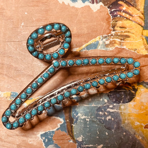 Faux Stone & Navajo Pearl Claw Clips