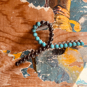 Faux Stone & Navajo Pearl Claw Clips