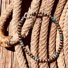 Load image into Gallery viewer, Just A Lil Bit Kingman &amp; Navajo Pearls Bracelet