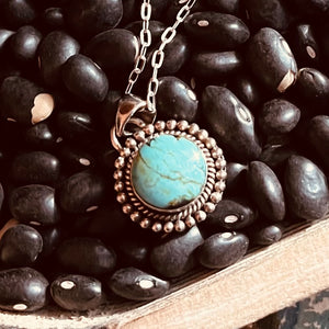 Turquoise Sterling Silver Pendant Necklace