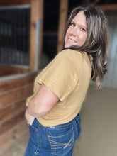 Load image into Gallery viewer, Distressed Tan Basic Tee