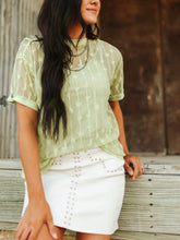 Load image into Gallery viewer, Cowtown Cutesy Western Lace Top