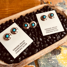 Load image into Gallery viewer, Turquoise Shadow Box Earrings By Esther White