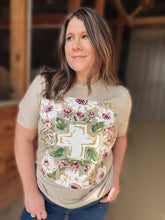 Load image into Gallery viewer, Floral Cross Graphic Tee