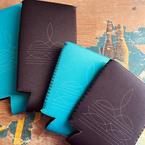 Boot Stitch Can Coozies