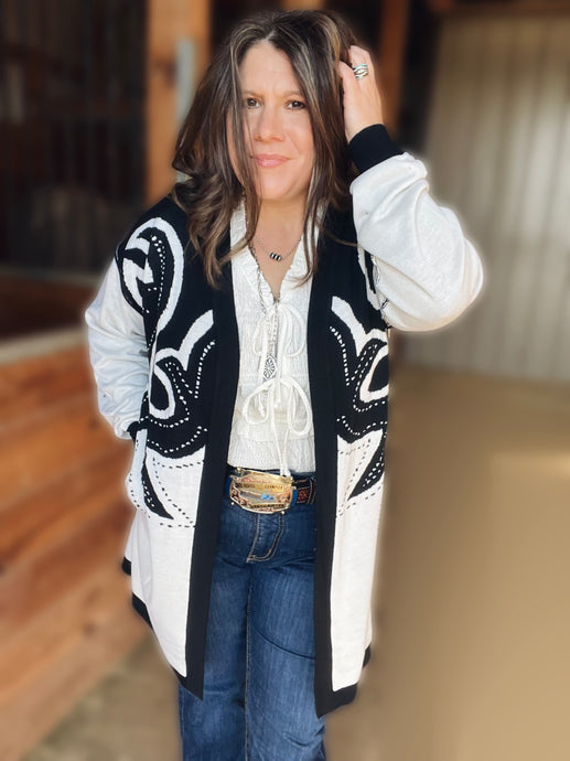 Saddle Swappin’ Reversible Cardigan