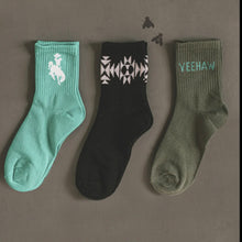 Load image into Gallery viewer, Yeehaw Socks 3 Pack