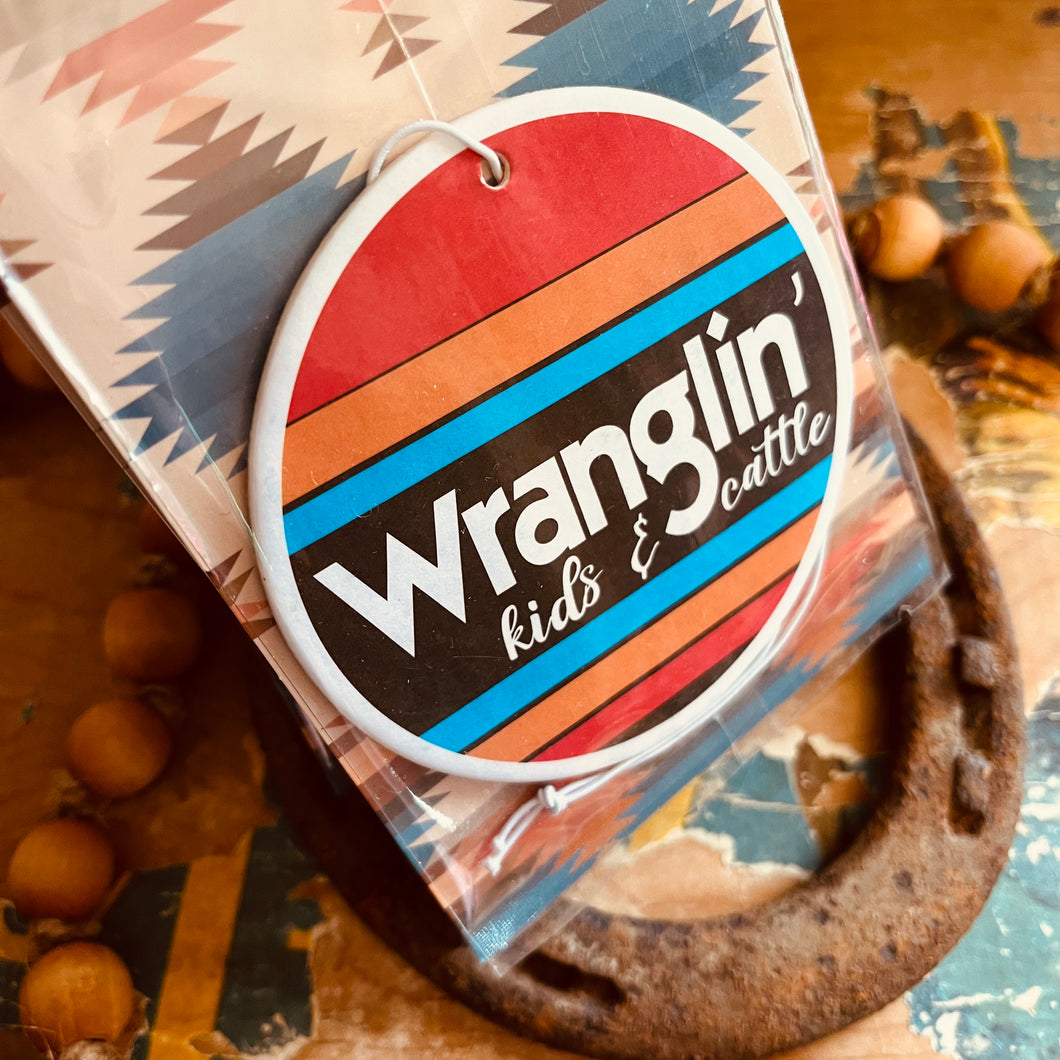 Wranglin kids & cattle air freshener 