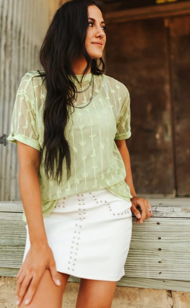 Cowtown Cutesy Western Lace Top