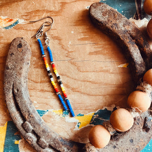 Serape Seed Bead Earrings