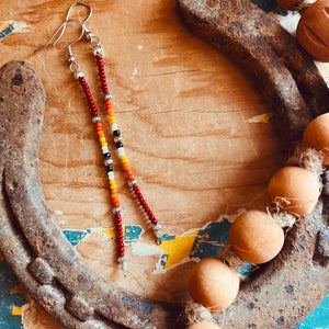 Serape Seed Bead Earrings