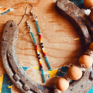 Serape Seed Bead Earrings