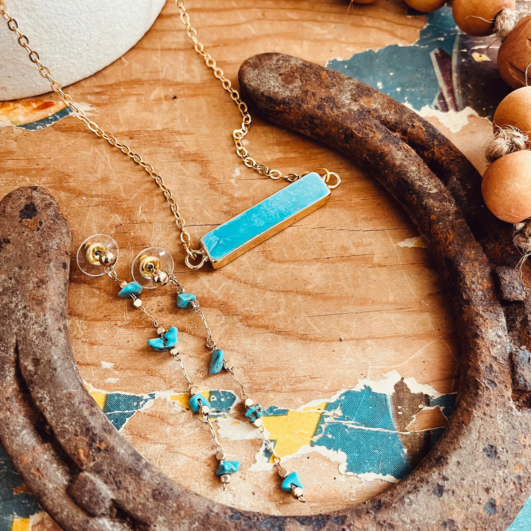 The Goddess Turquoise & Gold Set