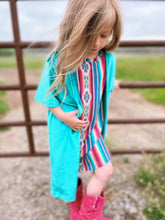 Load image into Gallery viewer, Kids Teal Velvet Duster