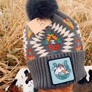 Aztec Logo Pom Hats