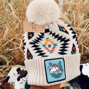 Aztec Logo Pom Hats