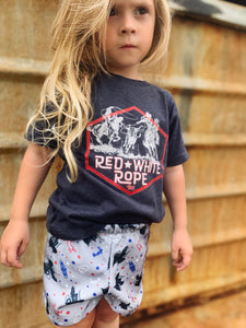 Kids Patriotic Cowboy Shorts