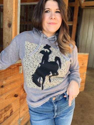 Leopard Bronc Hoodie Sweatshirt