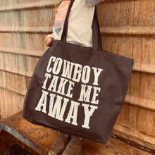 Load image into Gallery viewer, Cowboy Take Me Away Weekender Tote