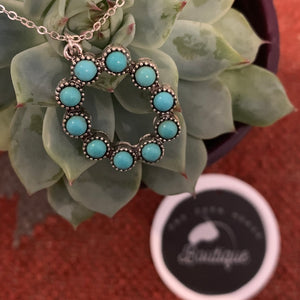 Turquoise Initial Necklaces