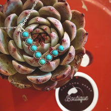 Load image into Gallery viewer, Turquoise Initial Necklaces