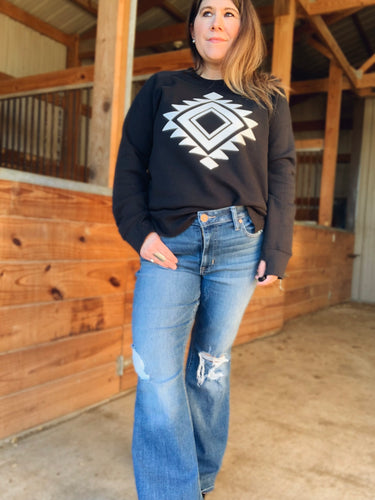 Vegas Aztec Black Sweatshirt